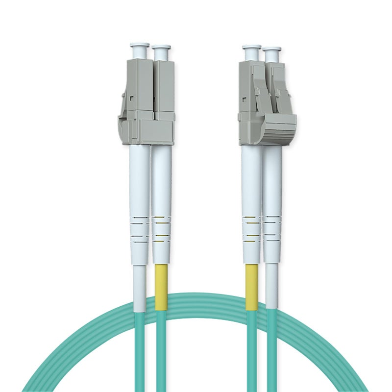 ipolex OM3 LC to LC Fiber Patch Cable, 10G Multimode Fiber Duplex LC 50/125Î¼m Fiber Optic Cable Cord, LSZH 15 Meter(49ft), Aqua - Image 1